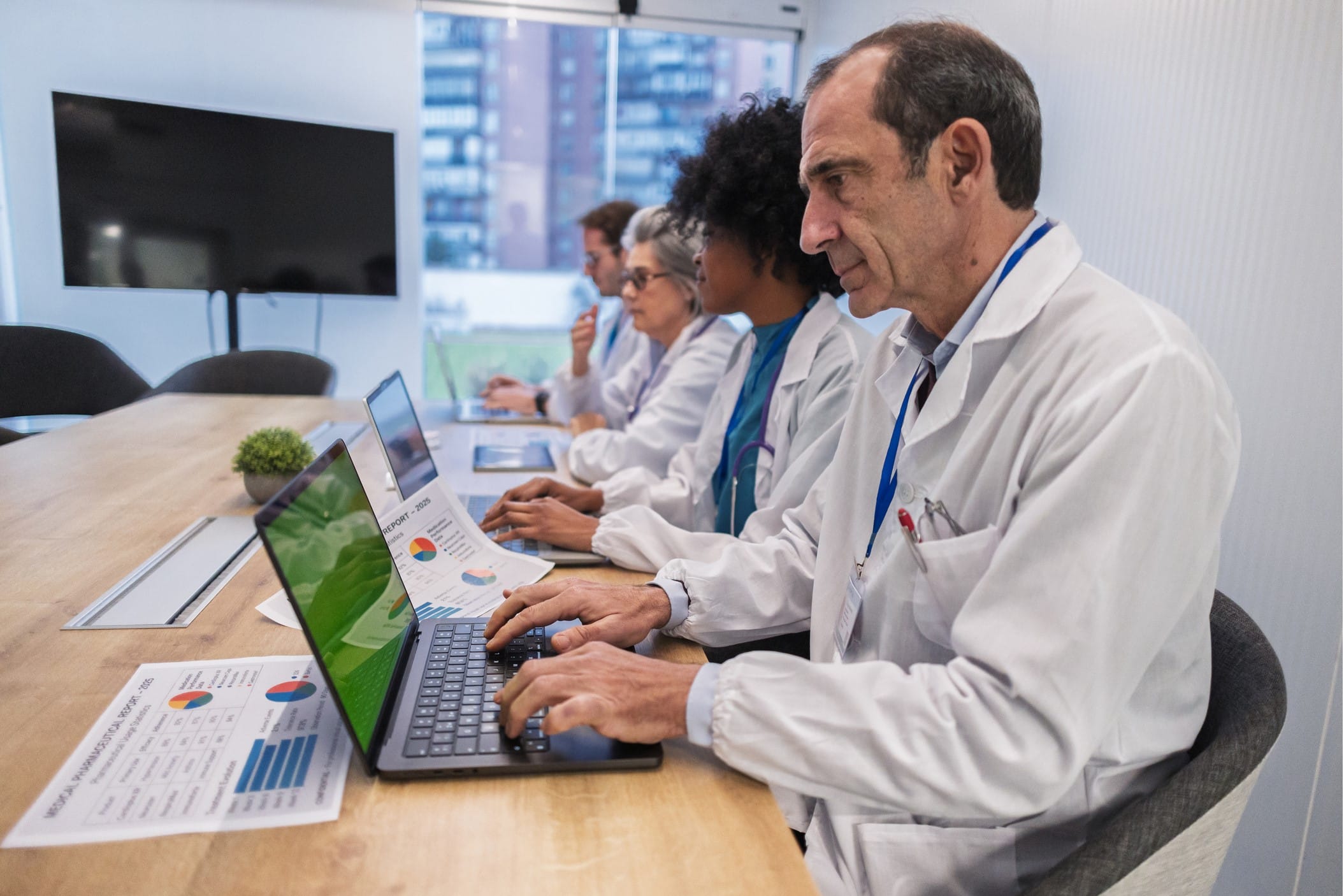 Group of doctors collaborating